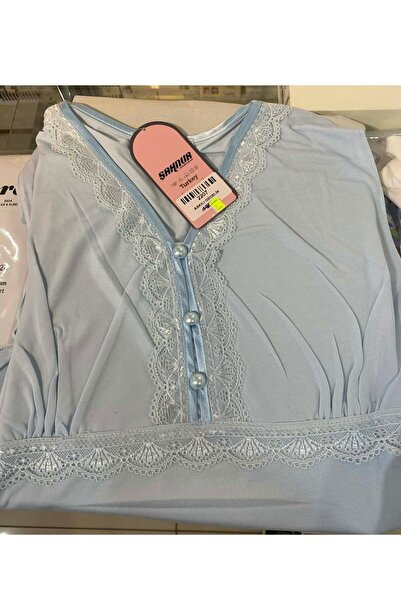 Şahnur Γυναικείο νυχτικό με δαντέλα και ανοιχτούς μανίκια