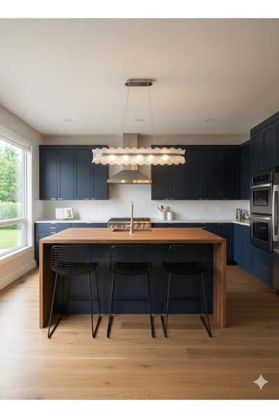 LİGHT HOUSE Kristal Taşlı Modern Yemek Masası Avize