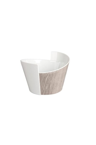 Globy Melamine Open Buffet Wooden Pattern Bowl – 25×23×16 cm