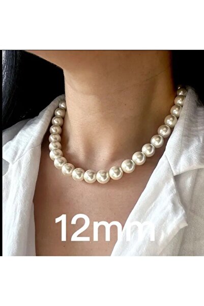 Shiklik White Color Pearl Women's Necklace - Different Size Options (2mm - 16mm)