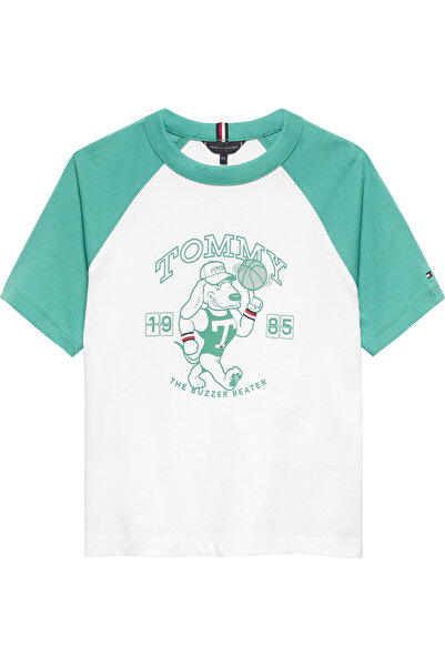 Tommy Hilfiger Lb Spor Graphic White Boy's T-Shirt