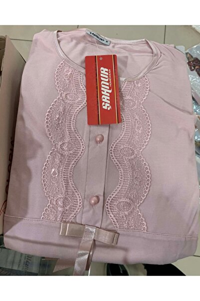 Şahnur Lace Detailed Short Sleeve Women's Pajama Set