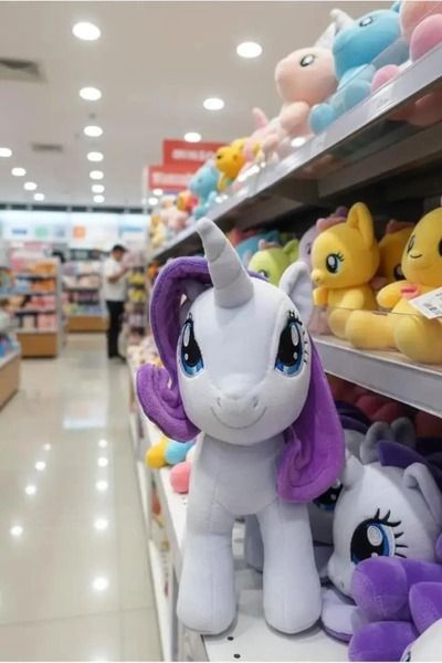 Miniso My Little Pony Lisanslı 25 cm Ayakta Peluş Oyuncak (Rarity)