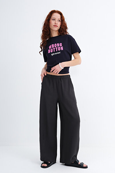 Addax Beli Lastikli Modal Pantolon PN8408