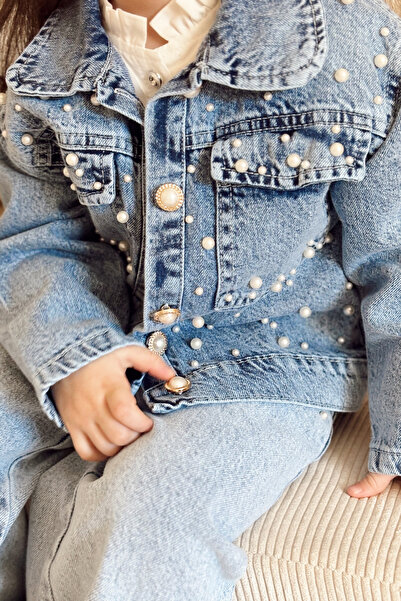 miabambim Biserna traper jakna plava