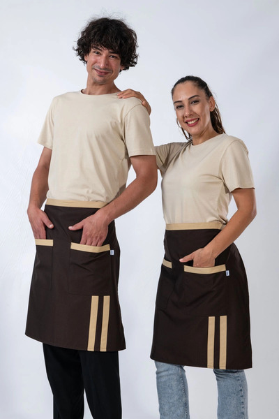 ETİFA Pergamon Model Yarım Önlük Kahverengi
