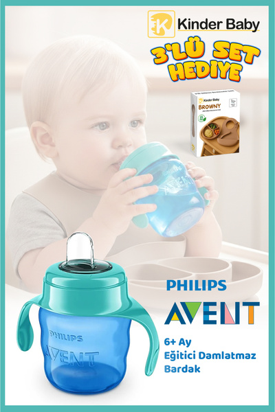 Philips Avent Eğitici Damlatmaz Bardak 200 Ml + Beslenme Seti Hediyeli