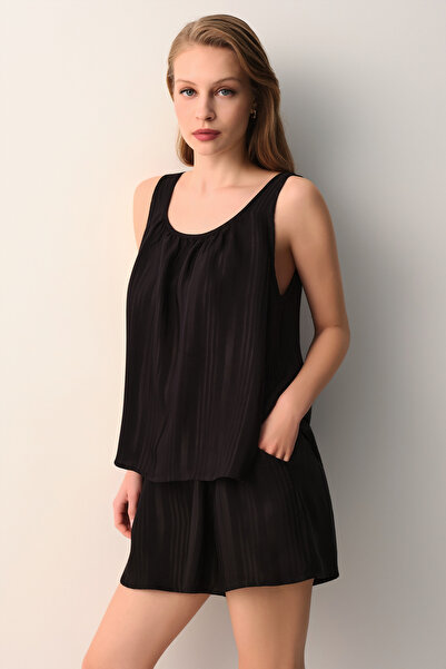 SUWEN Cream Atlet Şort Pijama Takımı