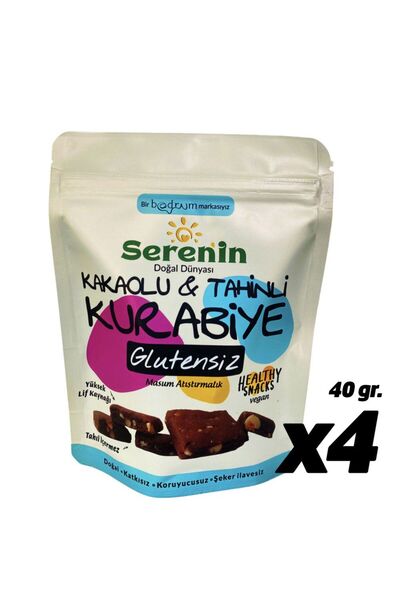 Serenin Doğal Dünyası Seren'in Doğal Dünyası Kakaolu ve Tahinli Kurabiye 4 ad...