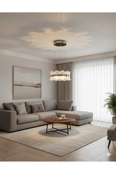 LİGHT HOUSE Akrilik Sarkıt Modern Salon Avizesi