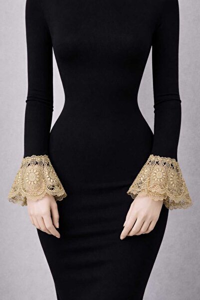 PL Altın renk kol aksesuarı çiçek model