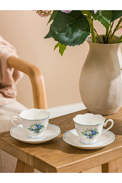 LC Waikiki Lcw Home Mixed Printed 2-Person Porcelain Coffee Cup Set 90 ml