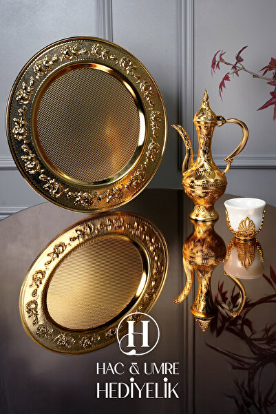 Hac Umre Hediyelik Zemzem Seti | Zemzem Takımı | 9 Parça Bakır Zemzem Tepsisi...