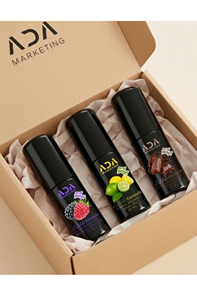 Ada Marketing 3’lü Yenilebilir Aromalı Jel Seti 30 ml Çikolata Limon Orman Me...