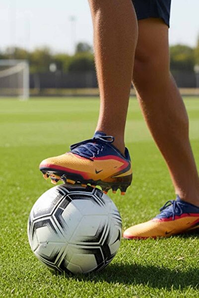 Nike Men's Phantom 6 Low Acad Fg/Mg Turf-Football Cleats - Orange/Navy Fg Foo...