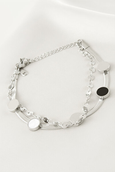 Bijuteri Net Sequin Steel Bracelet