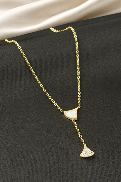 Bijuteri Net Oval Steel Necklace