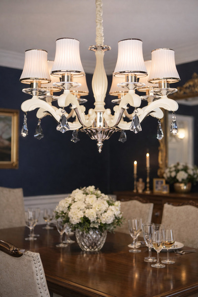 SARPER AVİZE Sarper Metal Kollu Şapka Detaylı Sarkıt Avize