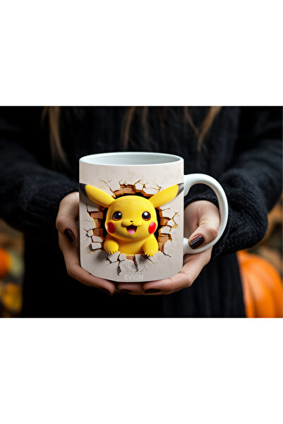 Evion Pokemon Figured Mug Cup 330 ml |   Special Design with Broken Wall Effect