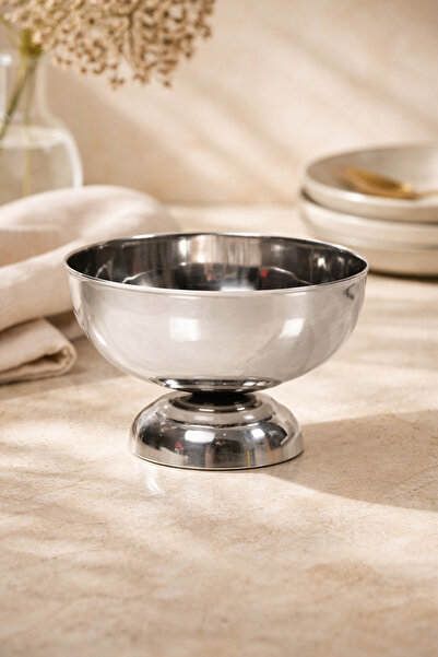 DİVAYS 11 cm Steel Footed Ice Cream and Presentation Bowl Set |   Lokum Snack...