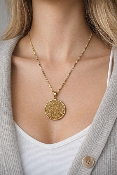 staınless steel Esma ül hüsna isimli Çelik burgu kolye