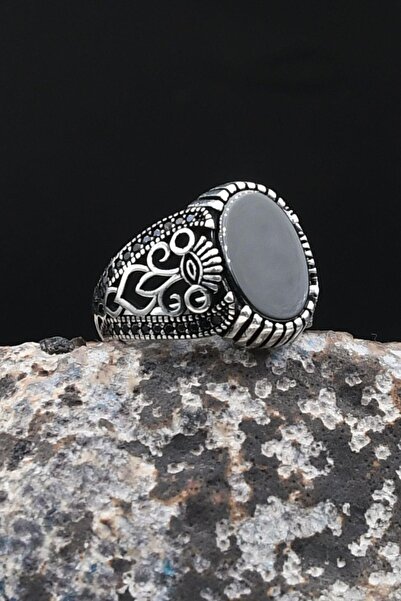 Prestige Siyah Oniks Taşlı 925 Ayar Gümüş Yüzük 902614