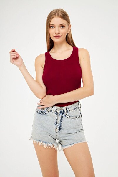 BARLİZ Women's Stretchy Ribbed No-Show Undershirt