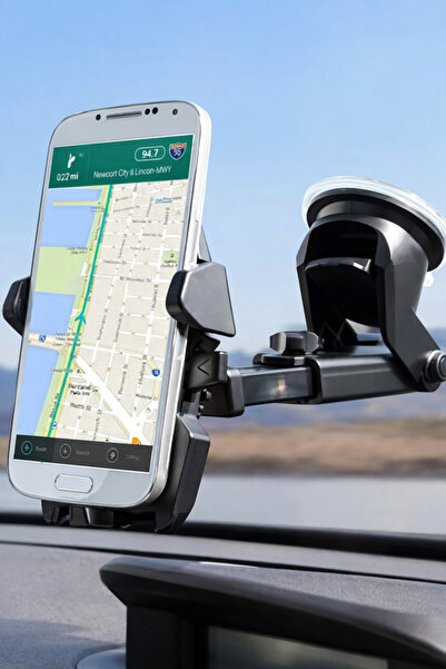 Mega Oto Market 360° Dönebilen Araç İçi ve Masaüstü Telefon Tutucu – Güçlü Vantuzlu Çok Yönlü Oto Te