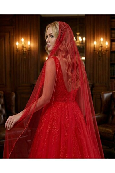 Magic Tiara Şeritli Sade Gelin Duvağı – Zarafetin Simgesi