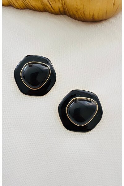 VNS Accessories أقراط على شكل عظم بتصميم سداسي (3.5×3.5 سم)