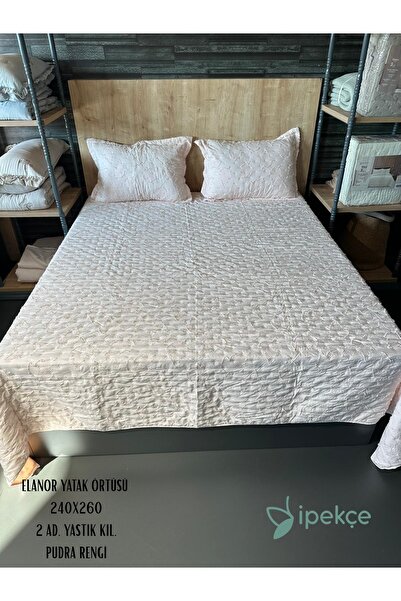 İpekçe Home İpekçe Elanor 3 Parça Çift Kişilik Yatak Örtüsü Seti - Gri Modern...