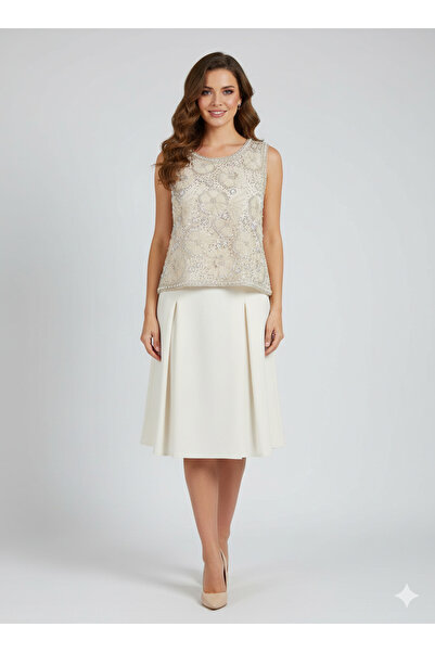 Ekol Kolsuz Taş İşlemeli Bluz 2856