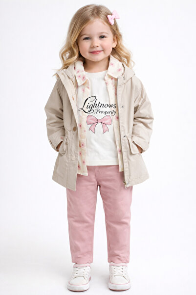 ecoo kids Girls' 1-4 Years Old Shirt, Jacket and Pants Set