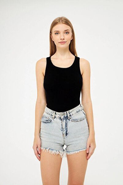 BARLİZ Women's Stretchy Ribbed No-Show Undershirt