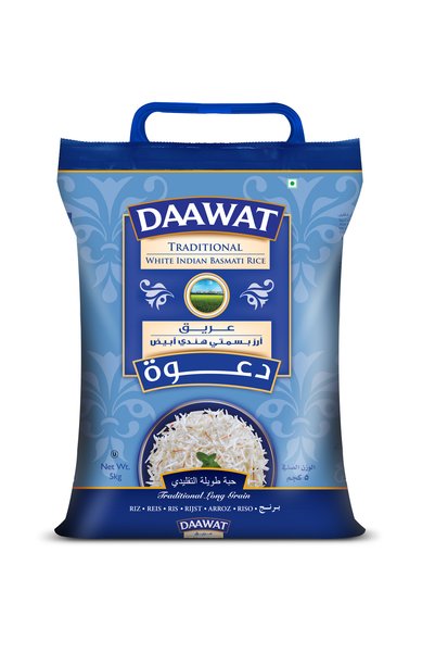 Daawat Traditional White Indian Basmati Rice, 5 Kg
