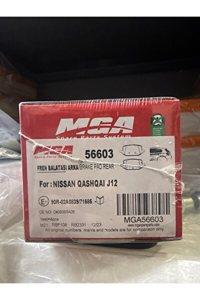 MGA AUSTRAL QASHQAİ J12 MEGANE ETECH ARKA BALATA