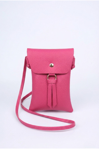 BagsMadame Pink Magnetic Closure Crossbody Phone and Shoulder Bag 20X13 cm