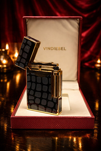 Vindiesel Premium Seri Benzinli Çakmak | Tam Metal Kasa, Şık Hediye Kutulu