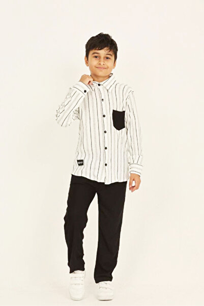 MODANINO Комплект за момчета (кардиган + панталони от османски плат) 3-12 год...