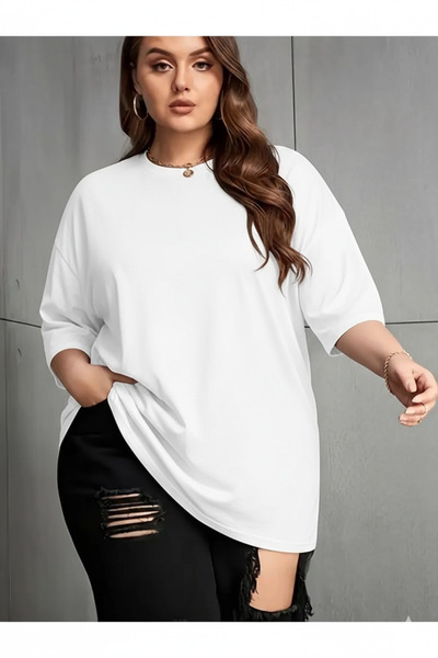 DAXİS Sportwear Company Oversize Large Size T-Shirt White