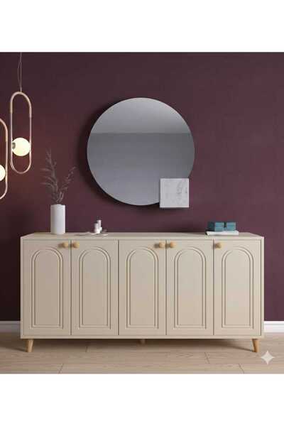 FUHO Maria Bohem Konsol Vizon Bej Mdf Kapak