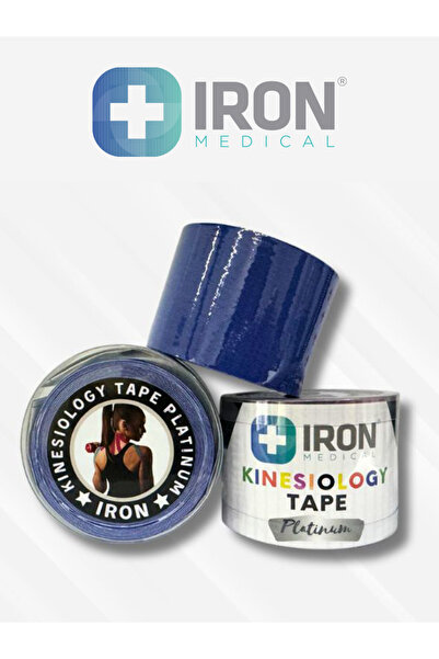 iron medical Kinesiology Tape Platinum Kinesio Sporcu Kas Ağrı Bandı 5cmx5m Mavi