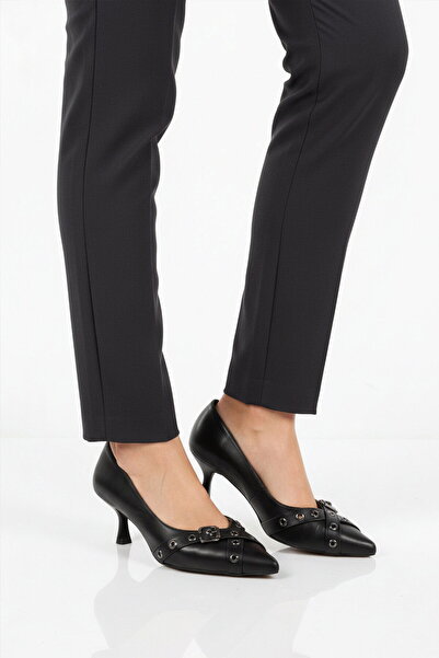 AYAKMOD Black Thin Heeled Women's Evening Dress Shoes 519146 Z