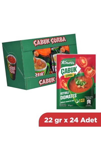 Knorr Çabuk Çorba Kıtırlı Domates 22 gr x 24 Adet