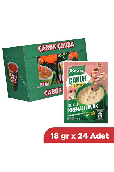Knorr Çabuk Çorba Kıtırlı Kremalı Tavuk 18 gr x 24 Adet