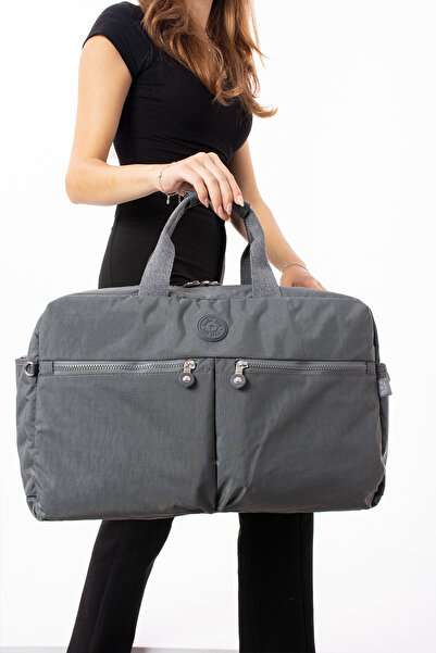 KIRASE Unisex Large Clinker Fabric Waterproof Long Strap Travel and Sports Ba...