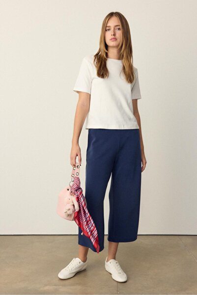 Stradivarius Yumuşak dokulu culotte pantolon