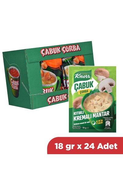 Knorr Çabuk Çorba Kıtırlı Kremalı Mantar 19 gr x 24 Adet