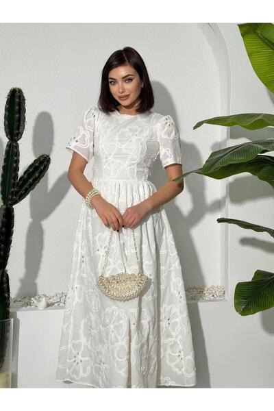 conconmoda Banne Midi Elbise Dantel Detay