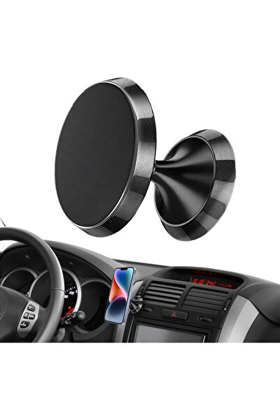 Modifiyum Siyah Minimalist 360° Dönebilen Mıknatıslı Araç Içi Tutucu Telefon ...